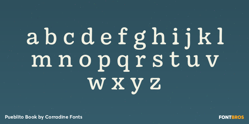 Pueblito Book Font Poster #1