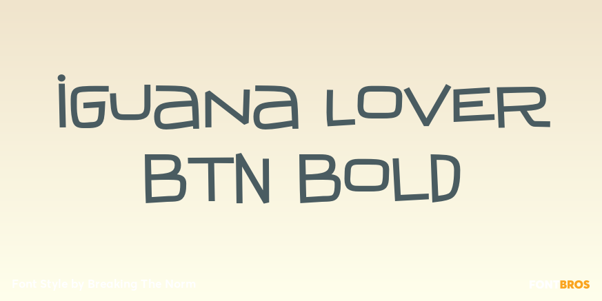 Iguana Lover BTN Bold Font Poster #1