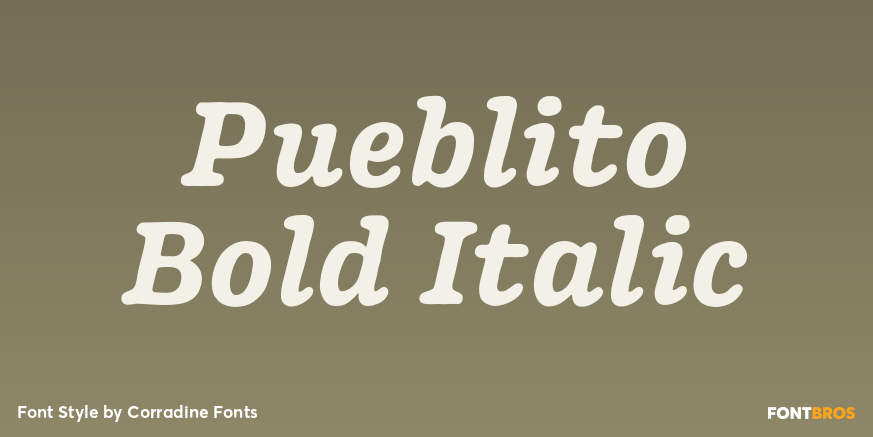 Pueblito Bold Italic Font Poster #1
