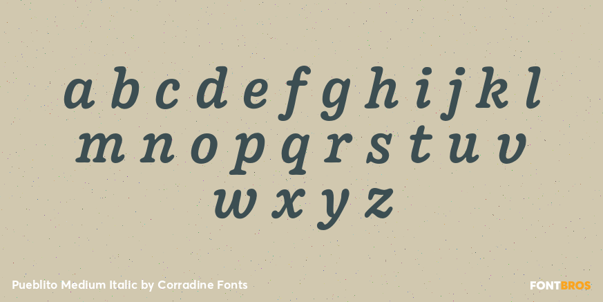 Pueblito Medium Italic Font Poster #1