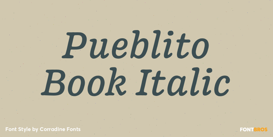Pueblito Book Italic Poster
