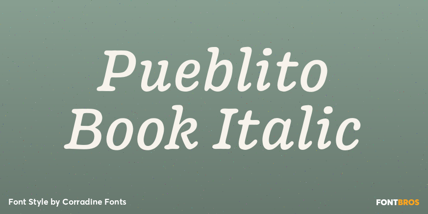 Pueblito Book Italic Poster