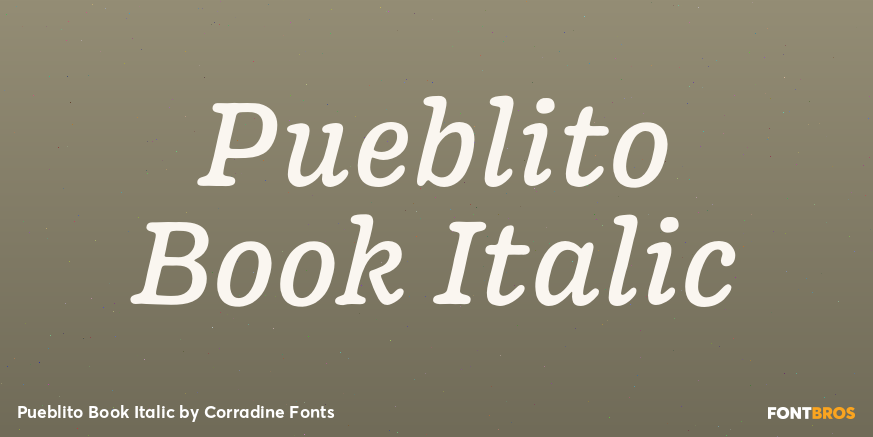 Pueblito Book Italic Poster