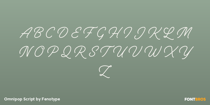 Omnipop Script Font Poster #2