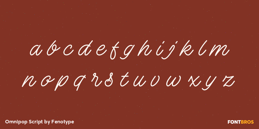 Omnipop Script Font Poster #3