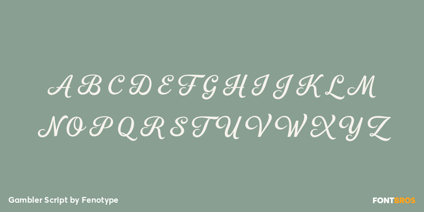 Gambler Script Font Poster #2