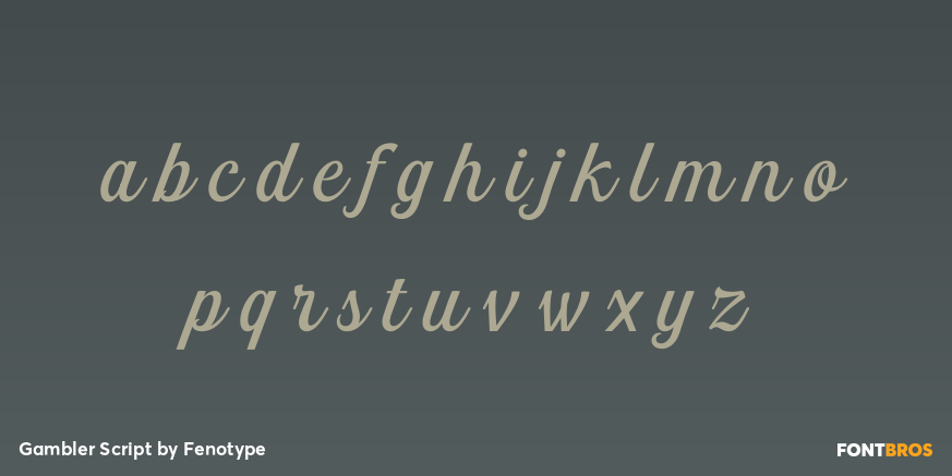 Gambler Script Font Poster #3