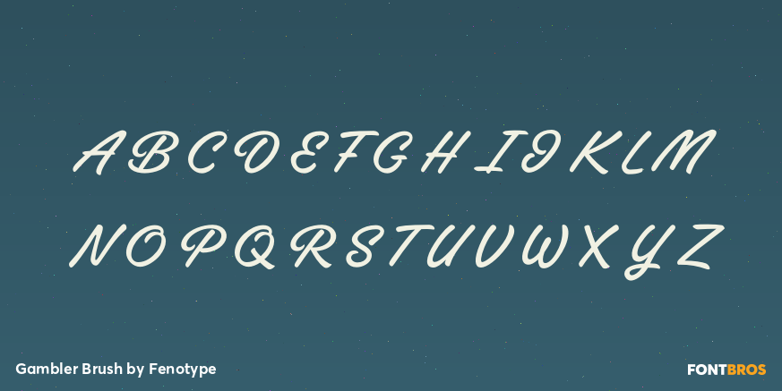 Gambler Brush Font Poster #2