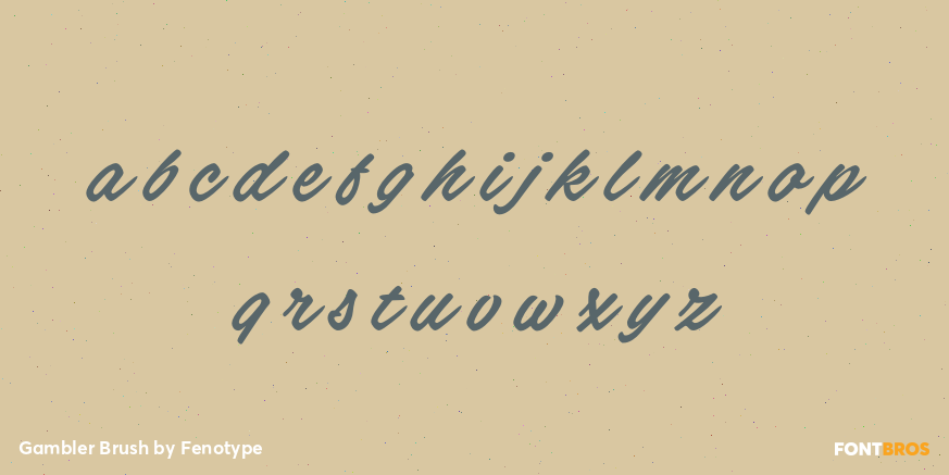 Gambler Brush Font Poster #3