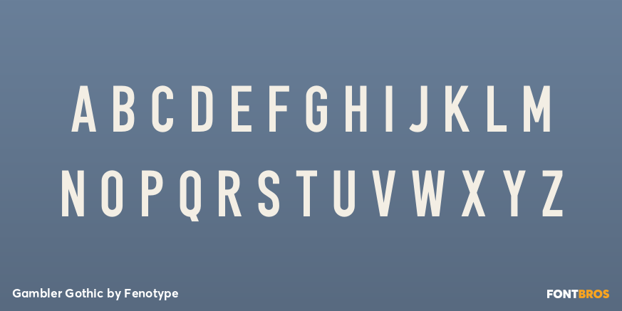 Gambler Gothic Font Poster #2