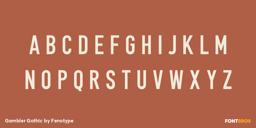 Gambler Gothic Font Poster #3