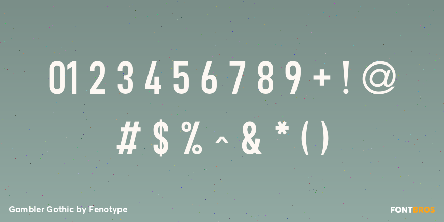 Gambler Gothic Font Poster #4
