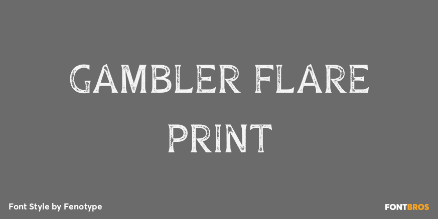 Gambler Flare Print Poster