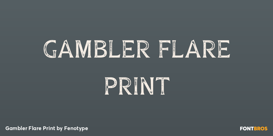 Gambler Flare Print Poster