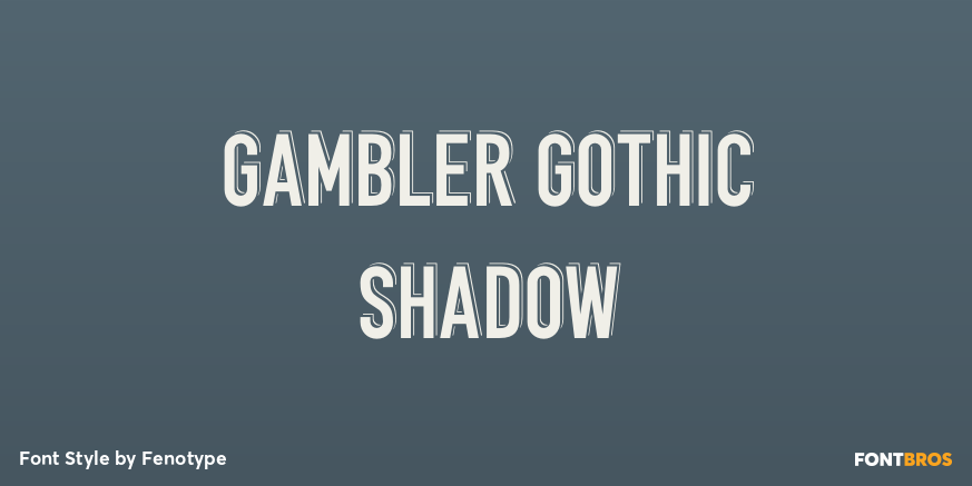 Gambler Gothic Shadow Font Poster #1