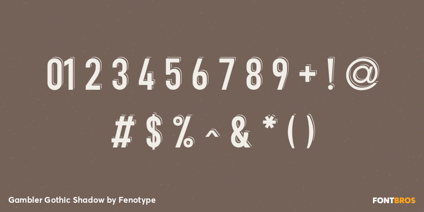 Gambler Gothic Shadow Font Poster #1