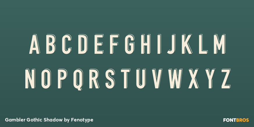 Gambler Gothic Shadow Font Poster #1