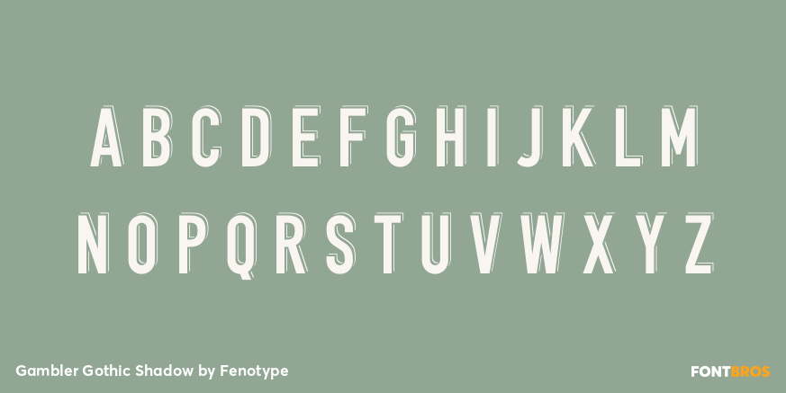 Gambler Gothic Shadow Font Poster #1