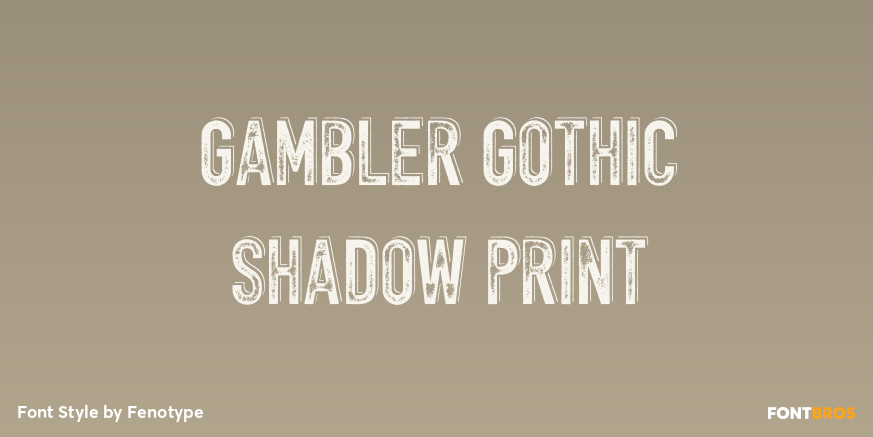 Gambler Gothic Shadow Print Poster