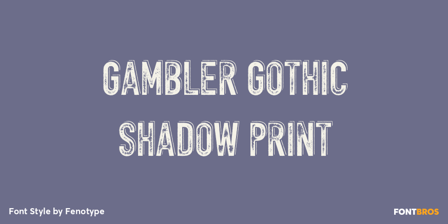Gambler Gothic Shadow Print Poster