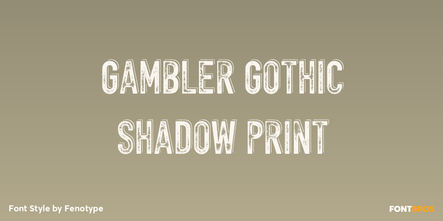 Gambler Gothic Shadow Print Poster
