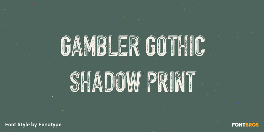 Gambler Gothic Shadow Print Poster