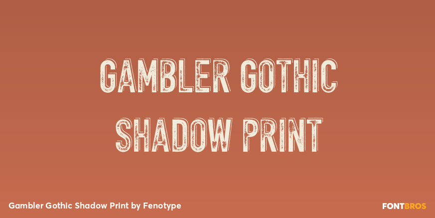 Gambler Gothic Shadow Print Poster