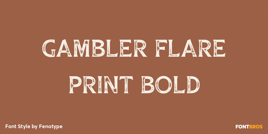 Gambler Flare Print Bold Poster