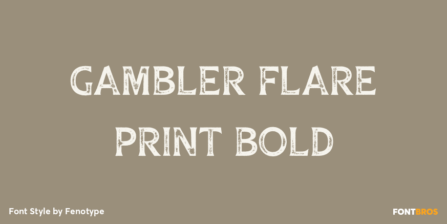 Gambler Flare Print Bold Poster