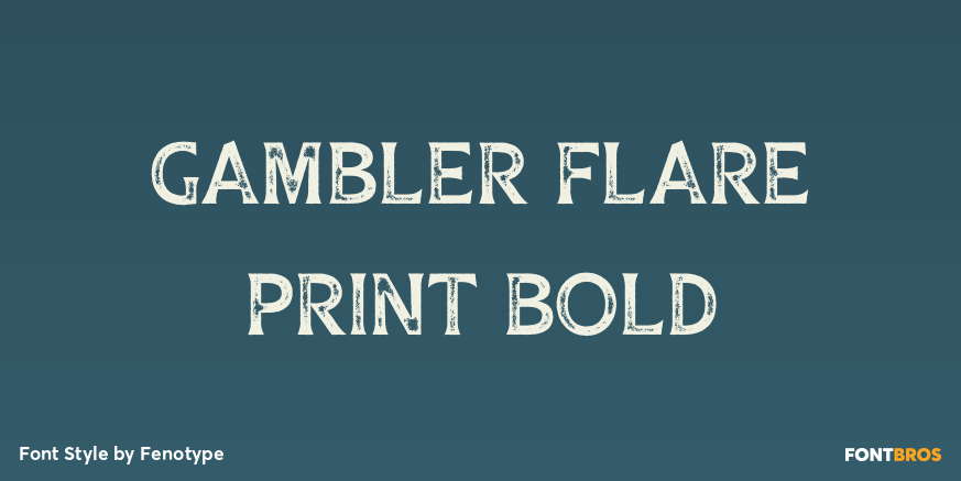 Gambler Flare Print Bold Poster
