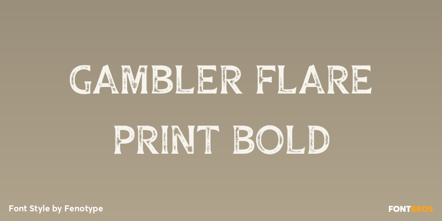 Gambler Flare Print Bold Poster