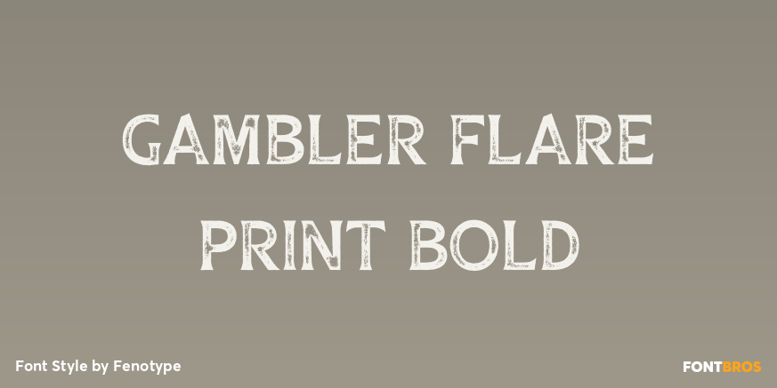 Gambler Flare Print Bold Poster
