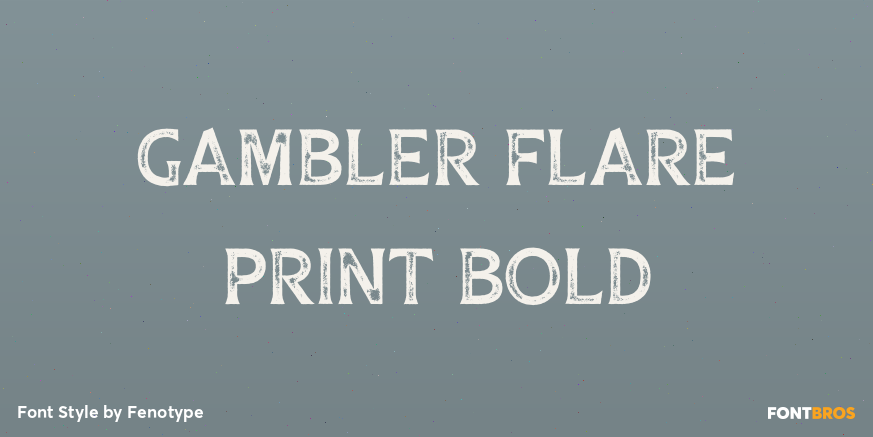 Gambler Flare Print Bold Poster