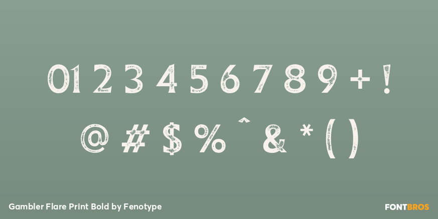 Gambler Flare Print Bold Font Poster #1