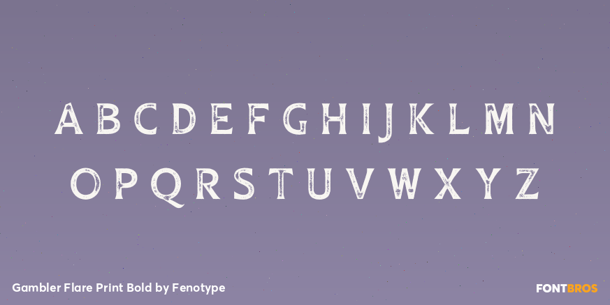 Gambler Flare Print Bold Font Poster #2