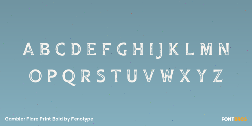 Gambler Flare Print Bold Font Poster #3