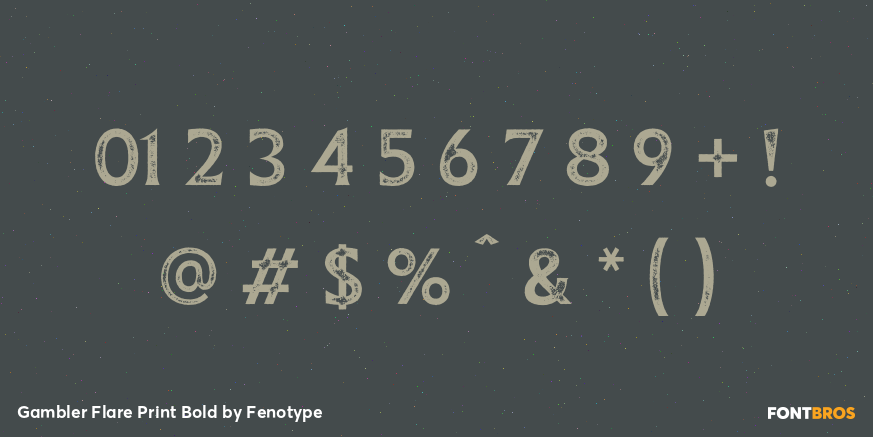 Gambler Flare Print Bold Font Poster #4