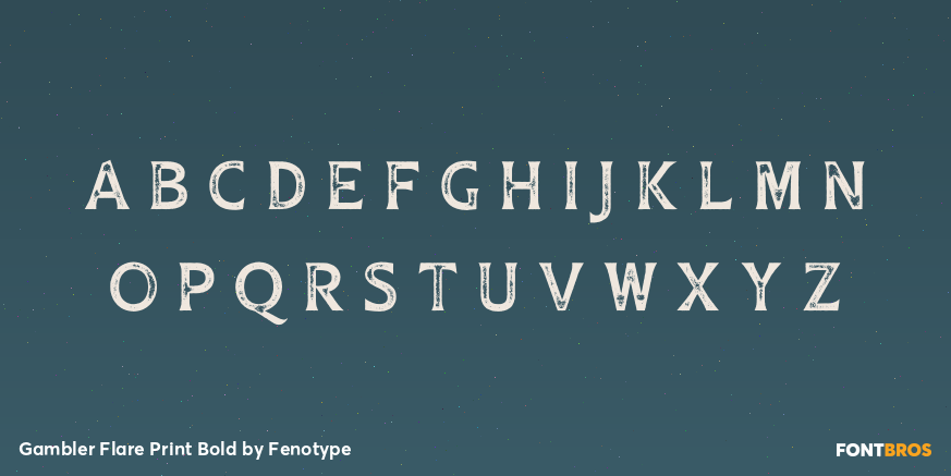 Gambler Flare Print Bold Font Poster #1