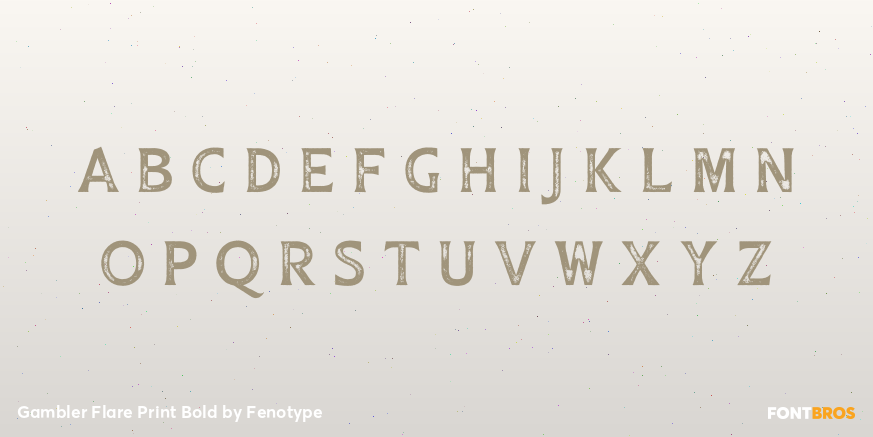 Gambler Flare Print Bold Font Poster #1
