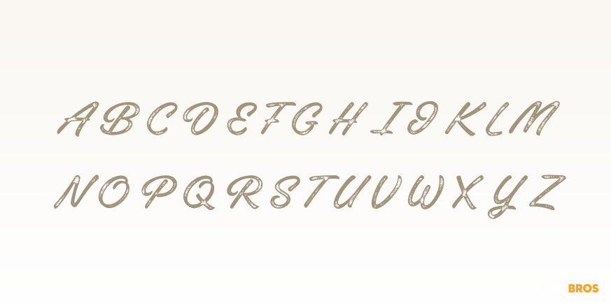 Gambler Brush Print Font Poster #2