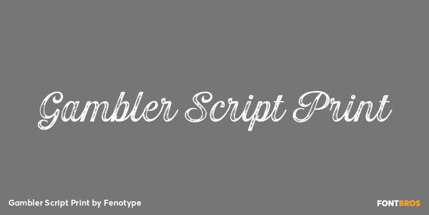 Gambler Script Print Font Poster #1