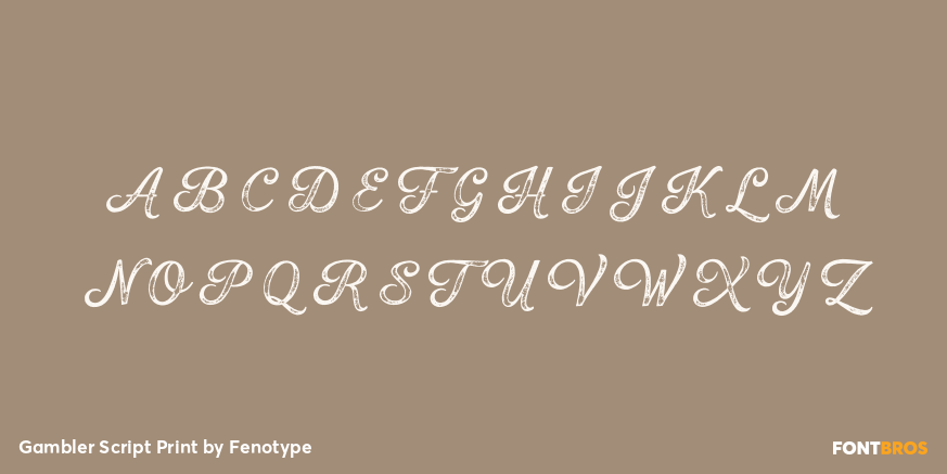Gambler Script Print Font Poster #1