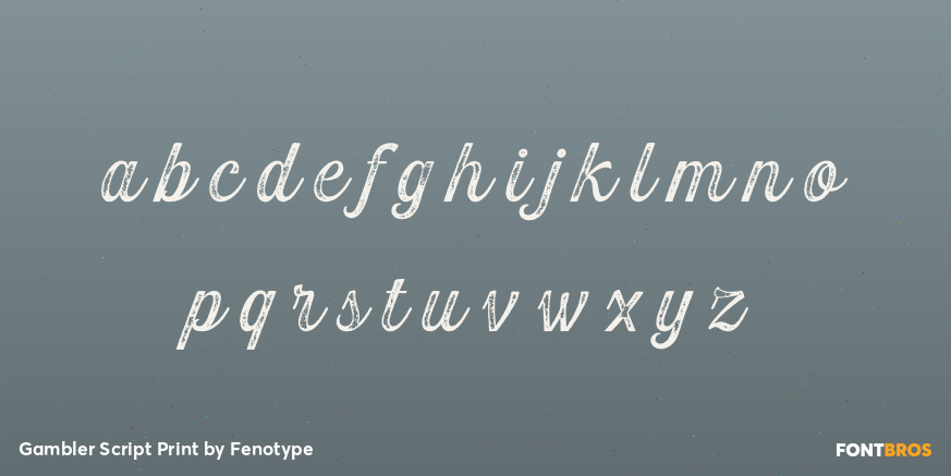 Gambler Script Print Font Poster #1