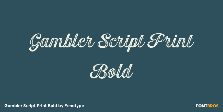 Gambler Script Print Bold Font Poster #1