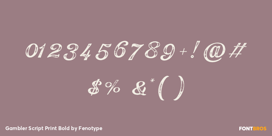 Gambler Script Print Bold Font Poster #4