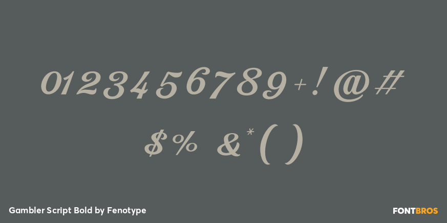 Gambler Script Bold Font Poster #1