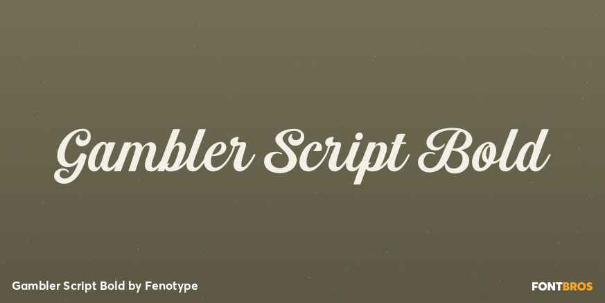 Gambler Script Bold Font Poster #1