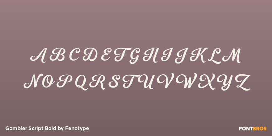 Gambler Script Bold Font Poster #2