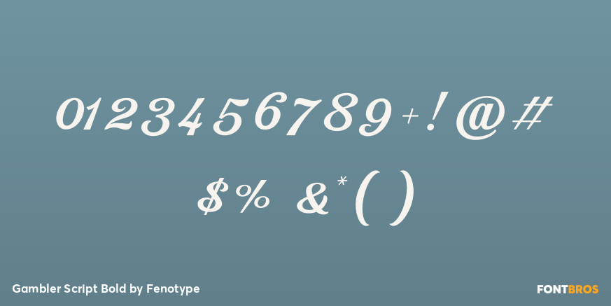 Gambler Script Bold Font Poster #4