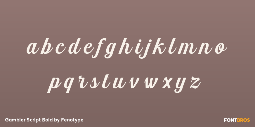 Gambler Script Bold Font Poster #1